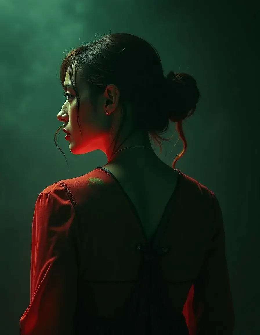 AI漫剧在线《千金归来》封面海报，身着长裙的优雅女主